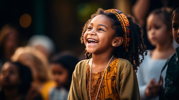 Seitenansicht von Kindern, die Zeit im Freien verbringen