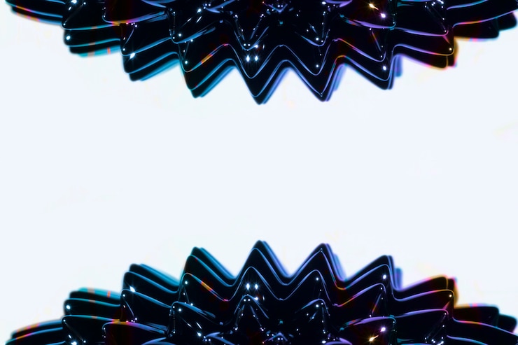 Kostenlose Foto seitlich ferromagnetisches flüssiges metall mit exemplarplatz