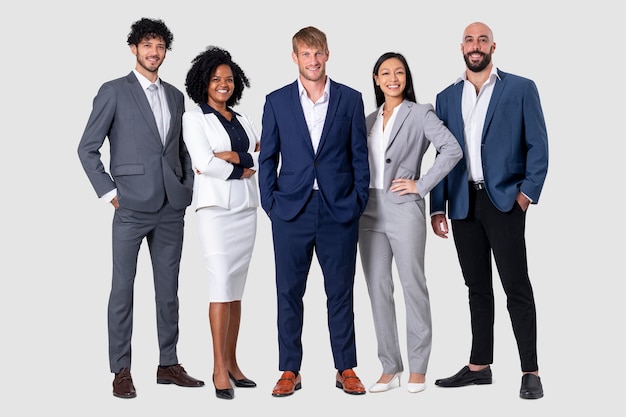 Selbstbewusstes Geschäftsleute-Diversity- und Teamwork-Konzept