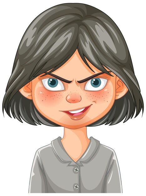 Selbstbewusstes Mädchen mit Freckles
