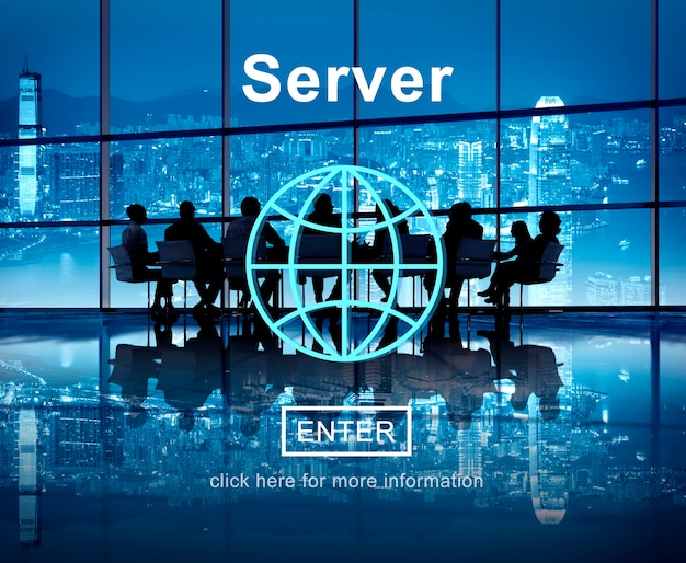 Server-Netzwerk-Computer-Datenbank-Technologie-Konzept