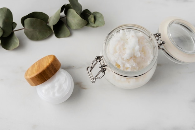 Shea Butter Schönheitsbehandlung Anordnung