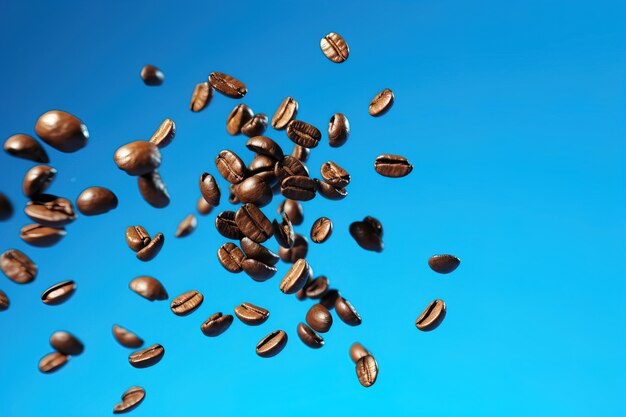 Sicht auf 3D-geröstete Kaffeebohnen