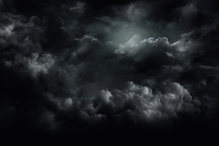 Kostenlose Foto sicht auf apokalyptische dunkle stürmische wolken