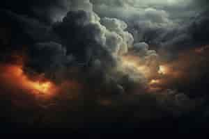 Kostenloses Foto sicht auf apokalyptische dunkle wolken