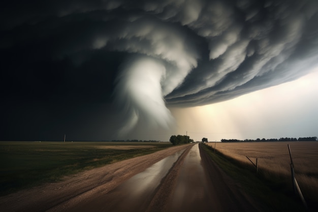 Kostenloses Foto sicht auf apokalyptische dunkle wolken