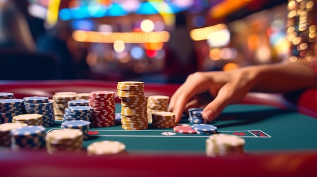 Kostenloses Foto sicht auf casino-spielchips