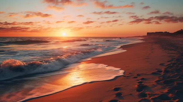 Sicht auf die natürliche Strandlandschaft