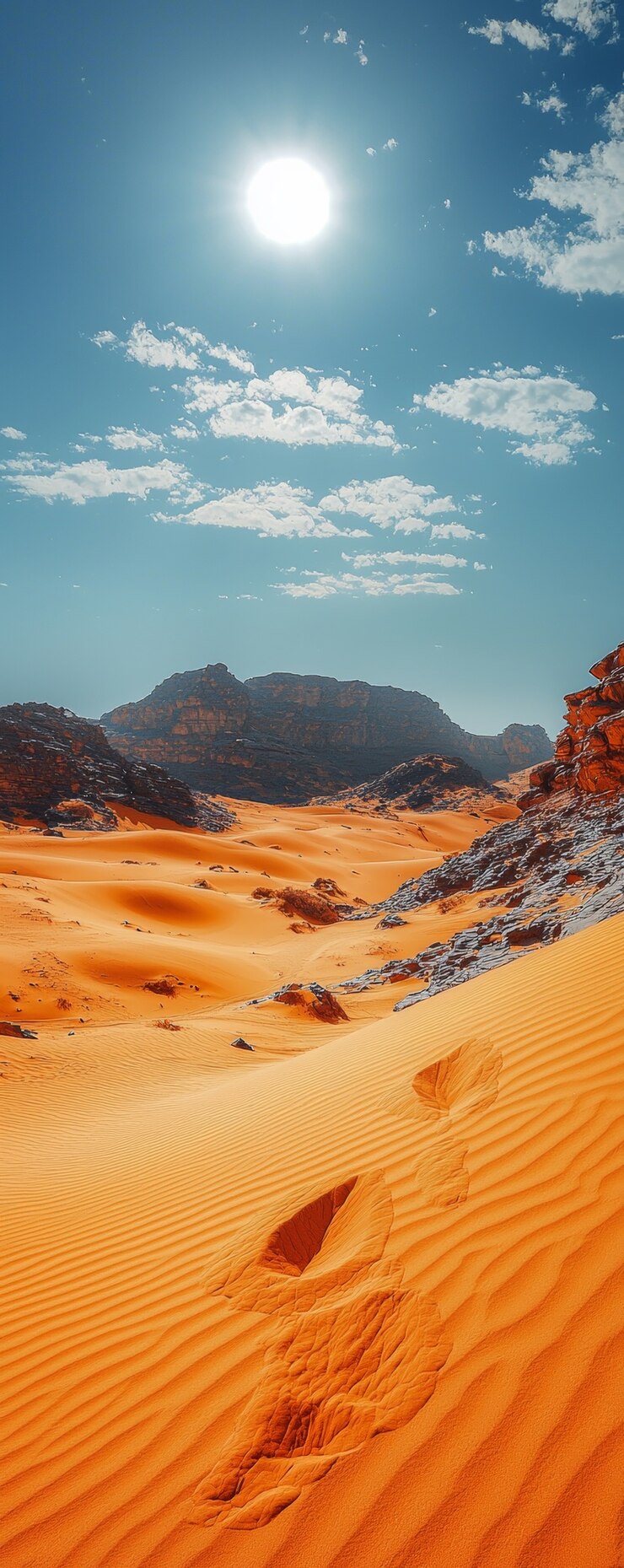 Kostenlose Foto sicht auf die naturlandschaft mit trockenem boden und ausgetrocknetem boden