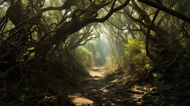 Sicht auf die Naturlandschaft mit Wald