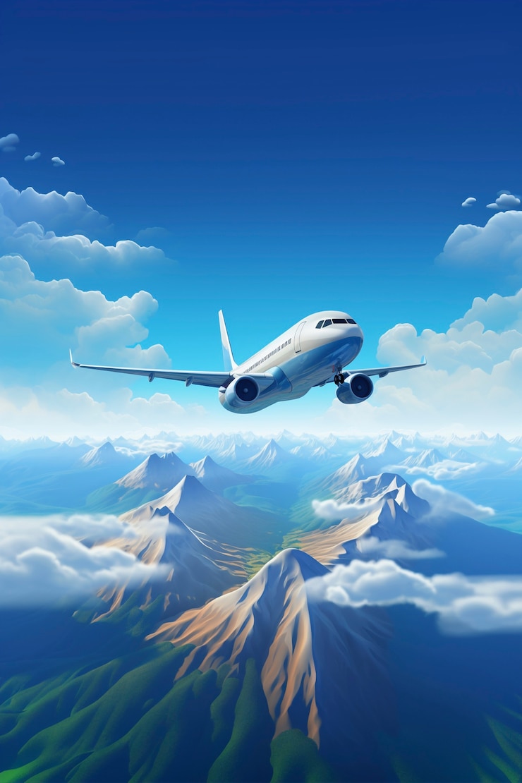Kostenlose Foto sicht auf ein 3d-flugzeug mit flügeln und motor