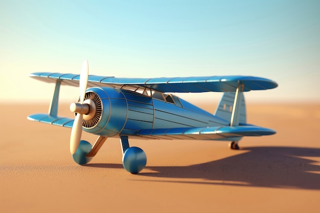 Sicht auf ein 3D-Flugzeug