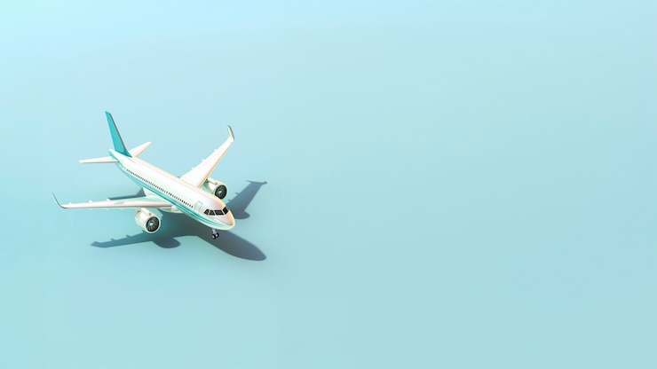 Kostenlose Foto sicht auf ein 3d-flugzeug