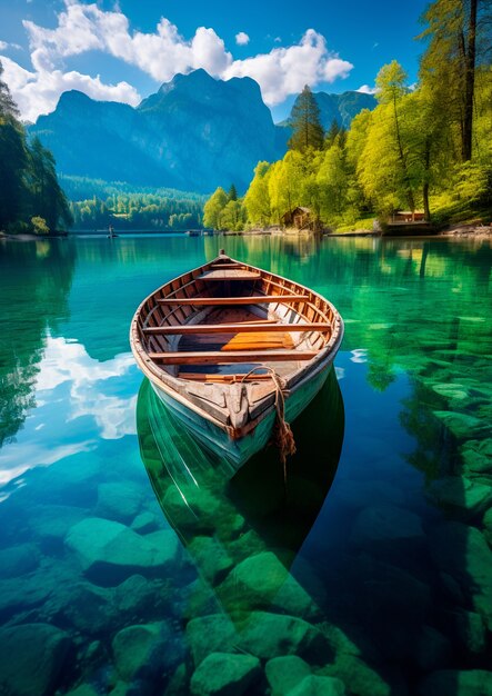 Sicht auf ein Boot auf dem Wasser