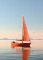 Kostenloses Foto sicht auf ein segelboot auf dem wasser