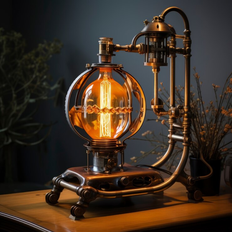 Kostenlose Foto sicht auf eine hauslampe mit futuristischem design