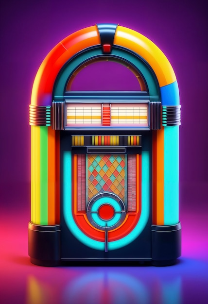 Sicht auf eine Retro-Jukebox-Musikmaschine