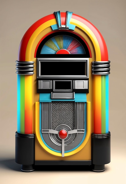 Sicht auf eine Retro-Jukebox-Musikmaschine
