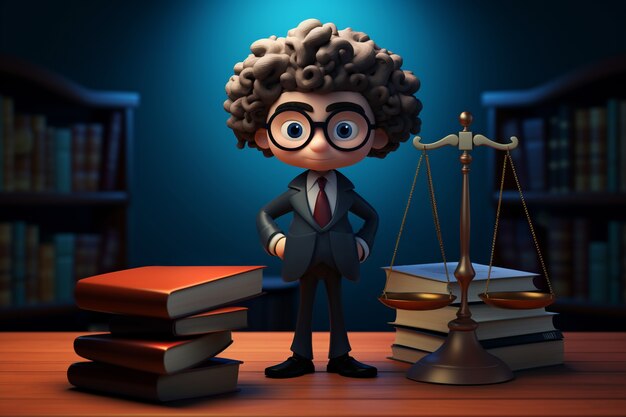 Sicht auf einen männlichen Anwalt in einem Anzug