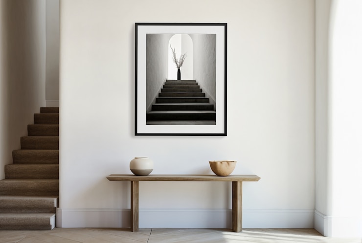 Kostenlose Foto sicht auf einen modernen eingang mit innenarchitektur