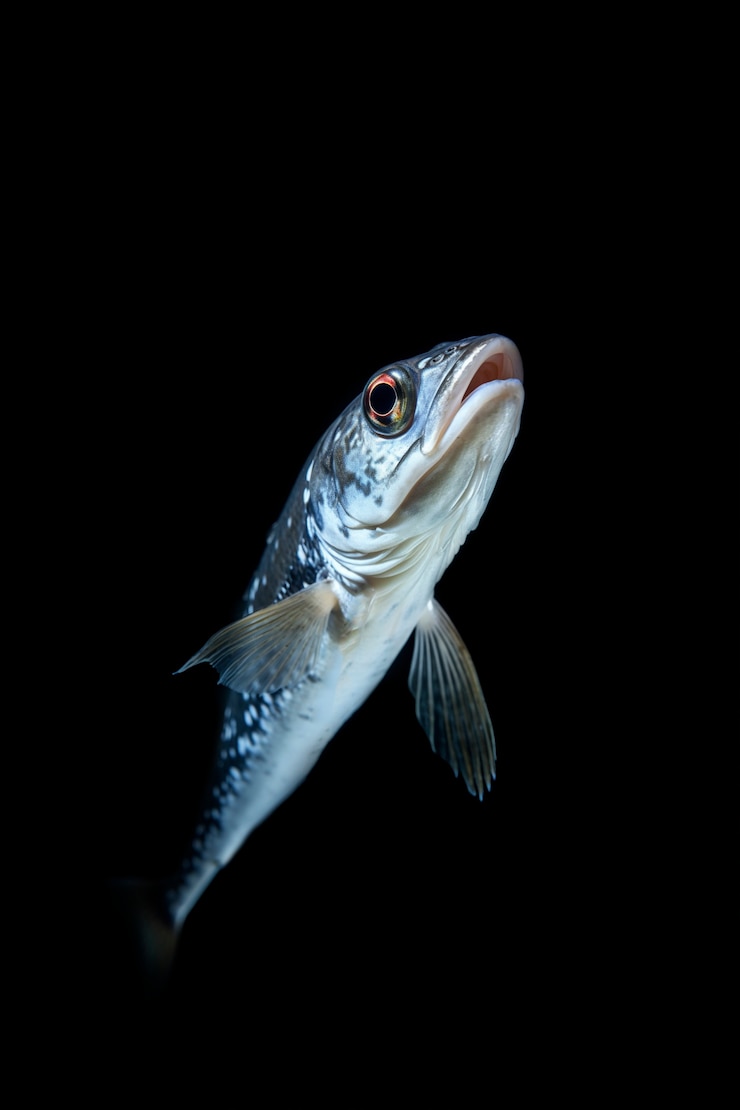 Kostenlose Foto sicht auf fische mit einfachem hintergrund