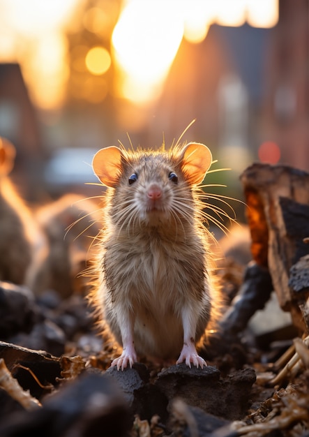 Kostenloses Foto sicht auf nagetierratten