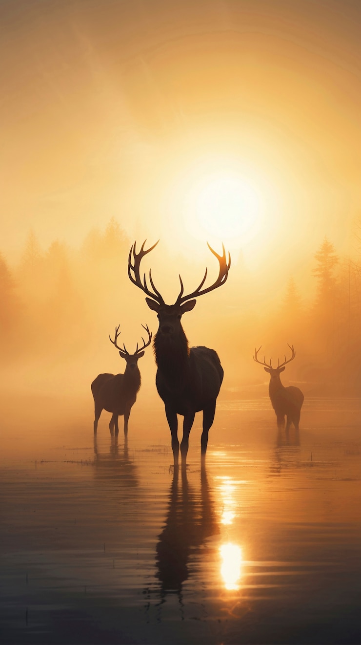 Kostenlose Foto sicht auf wilde elche in der natur