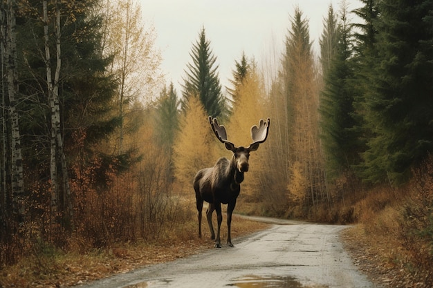 Kostenloses Foto sicht auf wilde elche in der natur