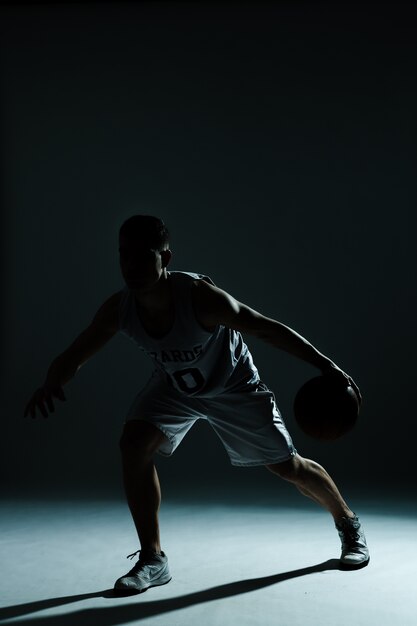 Silhouette der Basketball-Spieler
