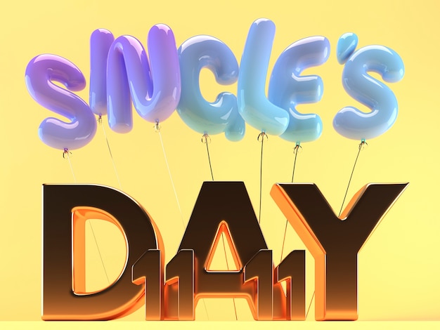 Singles-Day-Feier mit Luftballons