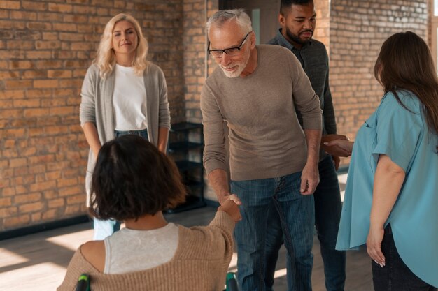 Sitzung der Psychotherapie-Unterstützungsgruppe