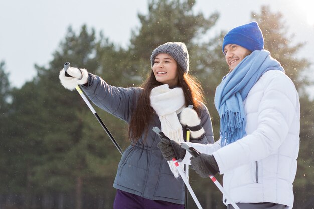 Skifahrer reden