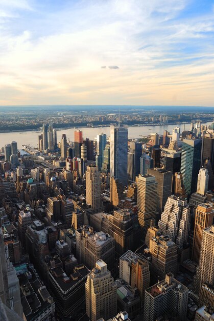 Skyline-Antenne des Hudson River