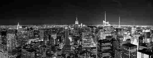 Kostenloses Foto skyline von new york city manhattan bei nacht