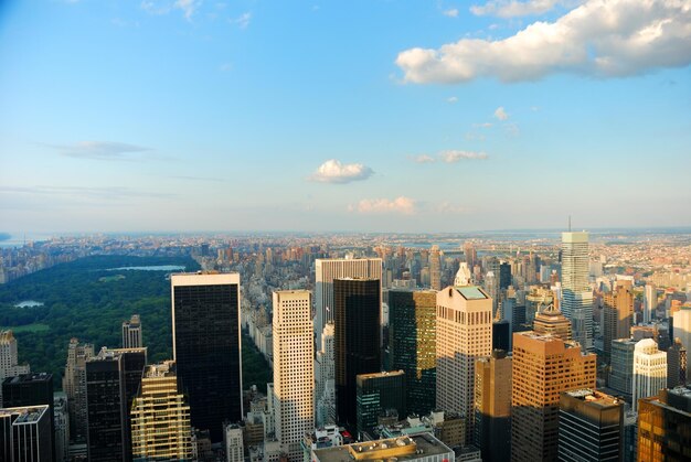 Skyline von New York City mit Central Park und Wolkenkratzern