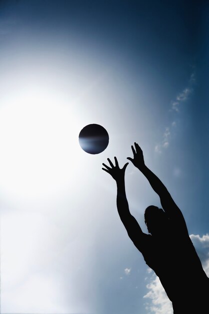 Slihouette Basketballspieler