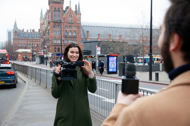 Smiley-Reporter in Großbritannien hautnah