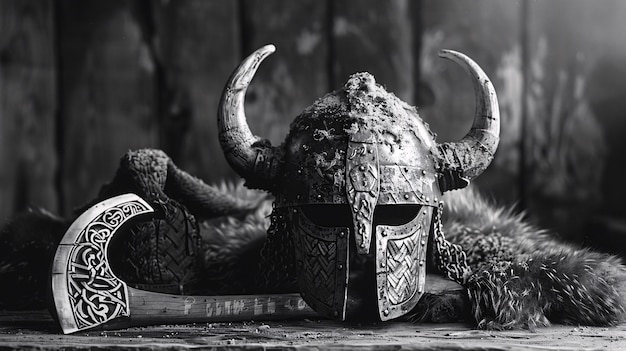 Soldatenhelm im Vintage-Stil Stillleben
