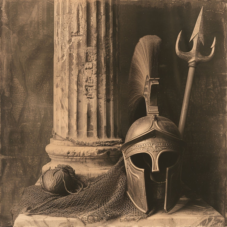 Kostenlose Foto soldatenhelm im vintage-stil stillleben
