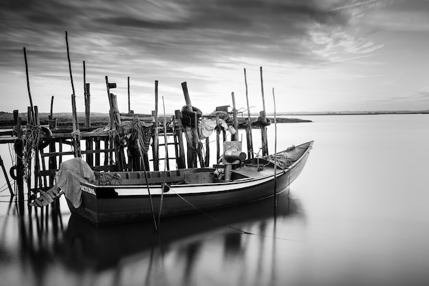 Sonnenuntergang am Porto Palafítico da Carrasqueira