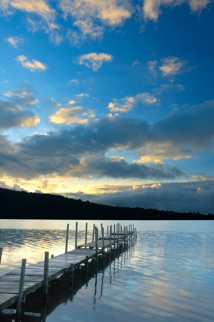 Sonnenuntergang auf dem See