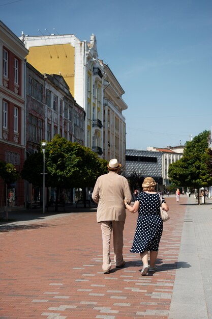 Sonnige Stadtlandschaft