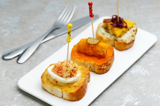 Spanische Snack Tapas