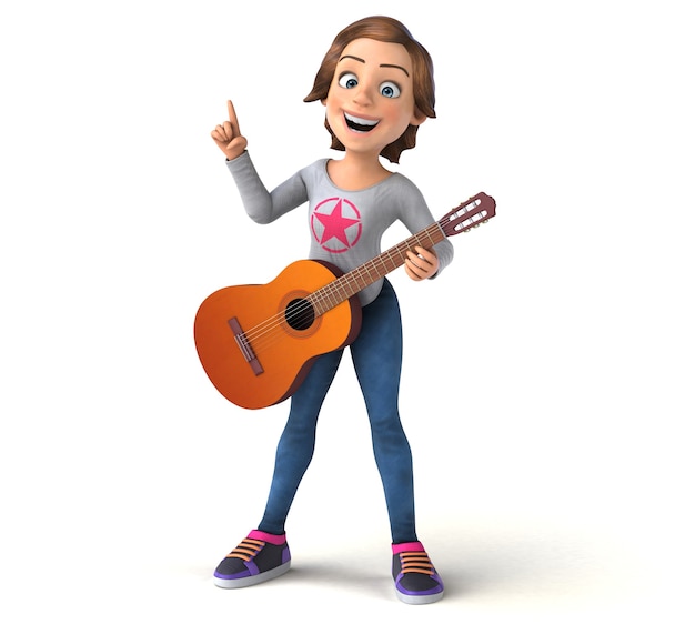 Spaß 3D Cartoon Teenager-Mädchen