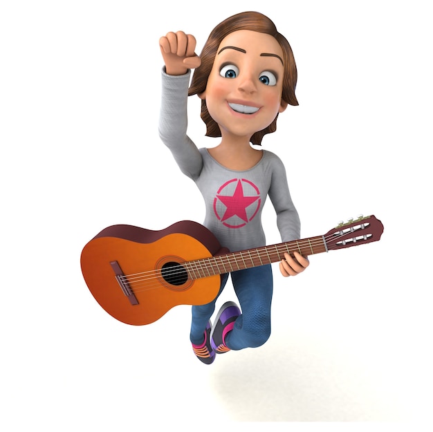 Spaß 3D Cartoon Teenager-Mädchen