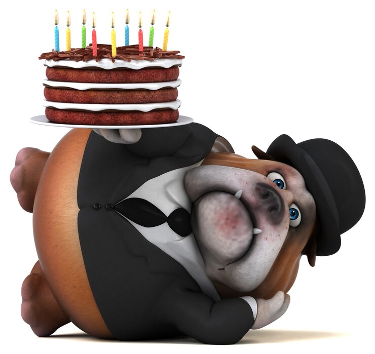 Kostenlose Foto spaß bulldogge 3d illustration