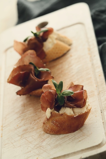 Speck Snacks. Traditionelle spanische Tapas