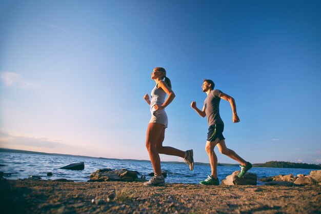 Sportler Joggen in ihrer Freizeit