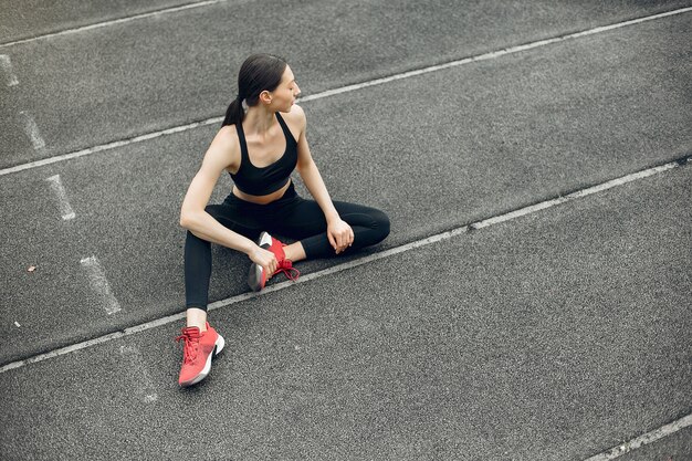 Sportmädchentraining am Stadion