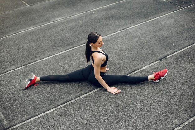 Sportmädchentraining am Stadion